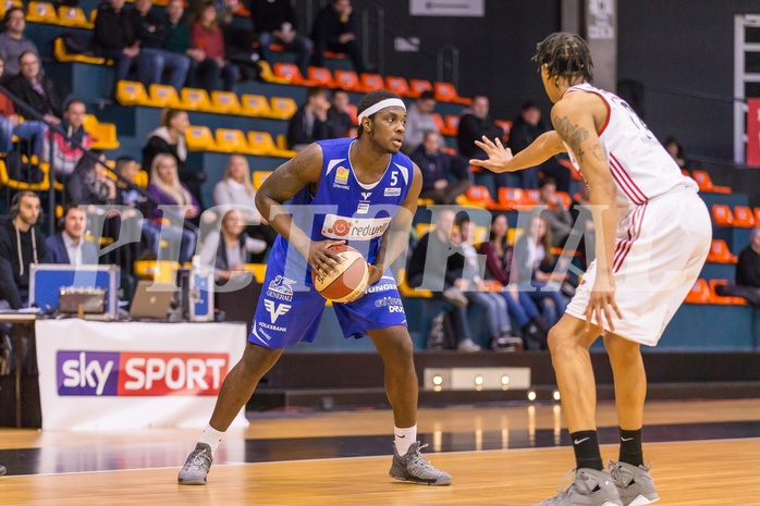 Basketball, ABL 2016/17, Grunddurchgang 18.Runde, BC Vienna, Oberwart Gunners, Cedric Kuakumensah (5)