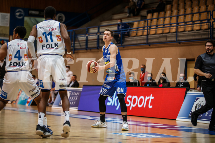 Basketball, bet-at-home Basketball Superliga 2020/21, Grunddurchgang 14. Runde, Oberwart Gunners, Gmunden Swans, Benedikt Güttl (7)