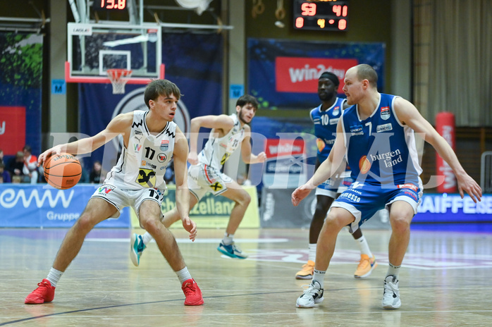 Basketball, Superliga 2023/24, Grunddurchgang 18. Runde, Flyers Wels vs. Oberwart Gunners,