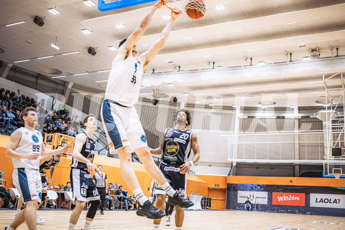 Basketball, Basketball Austria Cup 2022/23, Viertelfinale, Vienna Timberwolves, Gmunden Swans, Chris Vogt (33)
