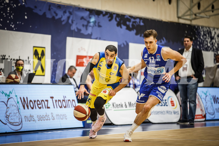 Basketball, bet-at-home Basketball Superliga 2019/20, Platzierungsrunde 3.Runde, SKN St. Pölten Basketball, Oberwart Gunners, Omar Krayem