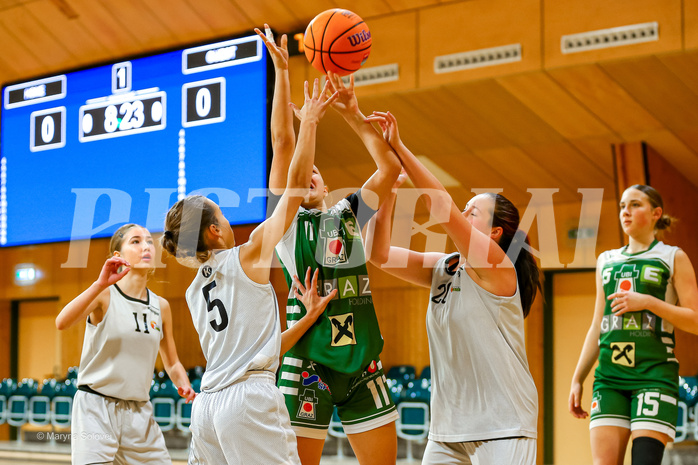 07.12.2024 Österreichischer Basketballverband 2024/25, SLWU14, Basket Flames UNION vs. UBI Graz

