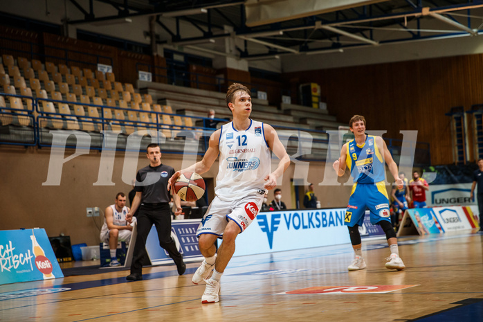 Basketball, bet-at-home Basketball Superliga 2020/21, Platzierungsrunde, 8. Runde, Oberwart Gunners, SKN St. Pölten, Jonathan Knessl (12)