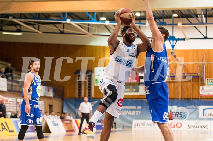 Basketball, ABL 2017/18, Grunddurchgang 13.Runde, Oberwart Gunners, Gmunden Swans, Aaron Ross (13)
