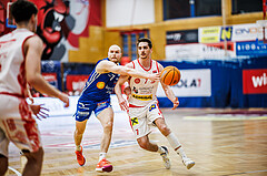Basketball, Win2Day Superliga 2024/25, Playoffs, Halbfinale Spiel 2, Traiskirchen Lions, Oberwart Gunners, Sebastian Käferle (7), Benedikt Güttl (7)