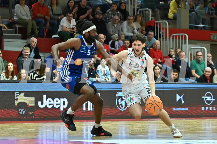 Basketball, Superliga 2024/25, Platzierungsrunde 4.Runde, Flyers Wels vs. Oberwart Gunners,
