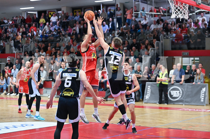 Basketball, Superliga 2024/25, Plazierungsrunde 5.Runde, Flyers Wels vs. Gmunden Swans,
