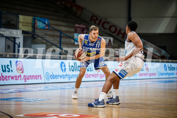 Basketball, bet-at-home Basketball Superliga 2020/21, Grunddurchgang 14. Runde, Oberwart Gunners, Gmunden Swans, Lukas Schartmüller (11)