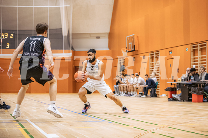Basketball, Basketball Zweite Liga 2022/23, Grunddurchgang 12.Runde, Basket Flames, Vienna United, Faiz Jakob (27)