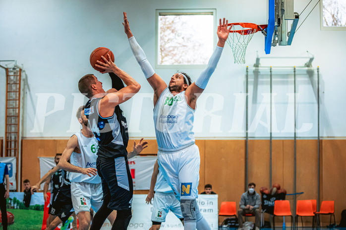 Basketball, Basketball Zweite Liga 2022/23 Playoff, Viertelfinale Spiel 2, Union Deutsch Wagram, Raiders Tirol, Filip Mileta (44)