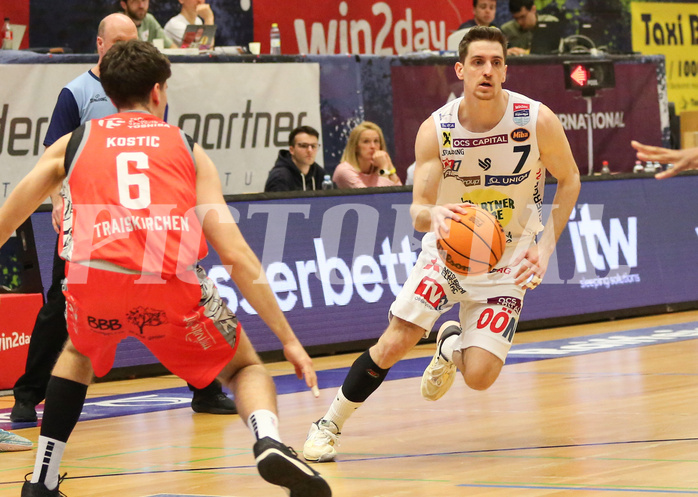 Basketball Superliga 2023/24, 7.Plazierungsrunde Gmunden Swans vs. Traisirchen Lions