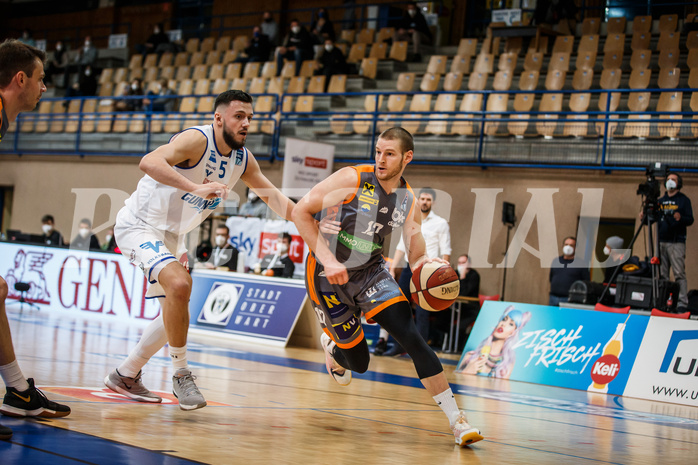 Basketball, bet-at-home Basketball Superliga 2020/21, Platzierungsrunde, 2. Runde, Oberwart Gunners, Klosterneuburg Dukes, Alex Laurent (17)