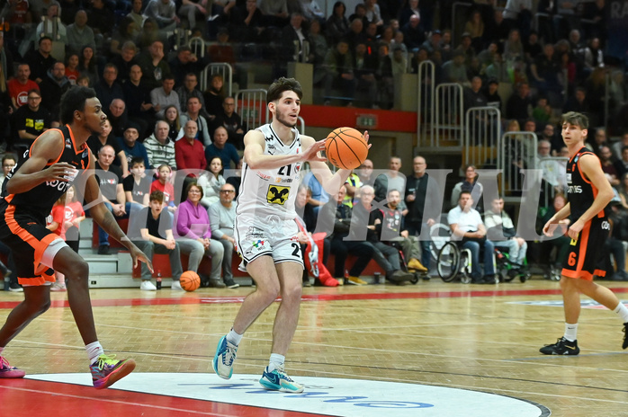 Basketball, Superliga 2023/24, Grunddurchgang 15. Runde, Flyers Wels vs. Fürstenfeld Panthers,
