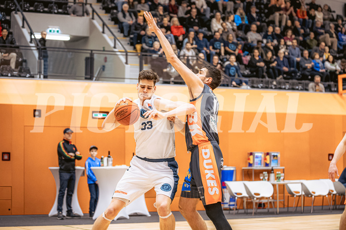 Basketball, Win2Day Superliga 2022/23, Grunddurchgang 13.Runde, Vienna Timberwolves, BK IMMOunited Dukes, Chris Vogt (33)