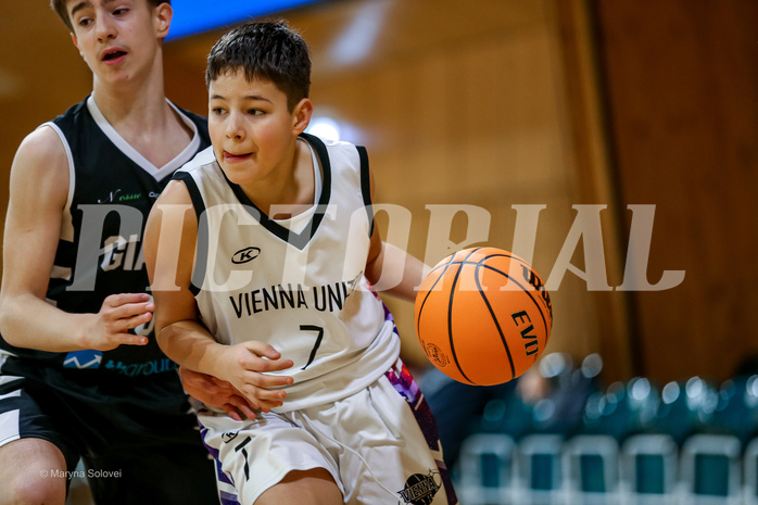 12.01.2025 Österreichischer Basketballverband 2024/25, SLMU14, SU Döbling vs Vienna Giants