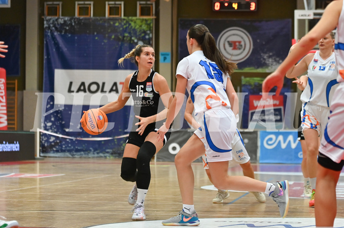 Basketball Superliga 2024/25, Supercup 1.Runde, DBB Wels vs Basket Flames Women,

