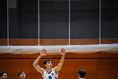 Basketball, Basketball Zweite Liga 2024/25, Grunddurchgang 3.Runde, Vienna Timberwolves, Vienna United, Valentin Siegmund (0)