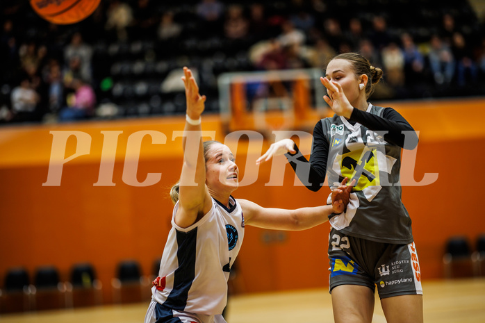 Basketball, Win2Day Basketball Damen Superliga 2024/25, Grunddurchgang 9.Runde, Vienna Timberwolves, Klosterneuburg Duchess, Johanna Mölls (4), Tena Sanseovic (22)