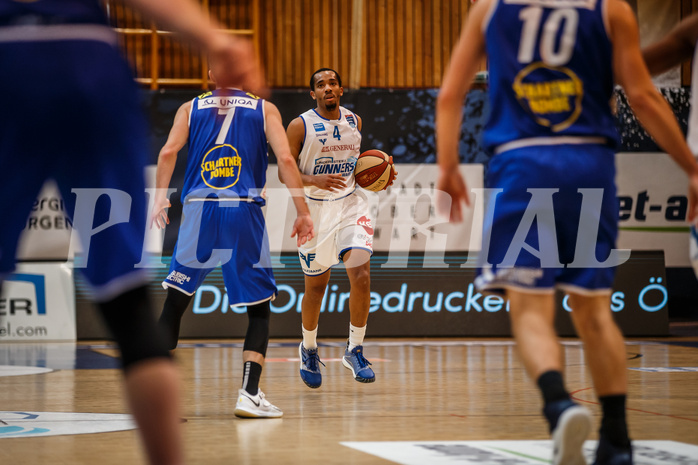 Basketball, bet-at-home Basketball Superliga 2020/21, Grunddurchgang 14. Runde, Oberwart Gunners, Gmunden Swans, Laurence Alexander (4)