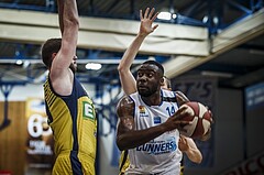 Basketball, ABL 2018/19, Grunddurchgang 27.Runde, Oberwart Gunners, UBSC Graz, Christopher Tawiah (14)