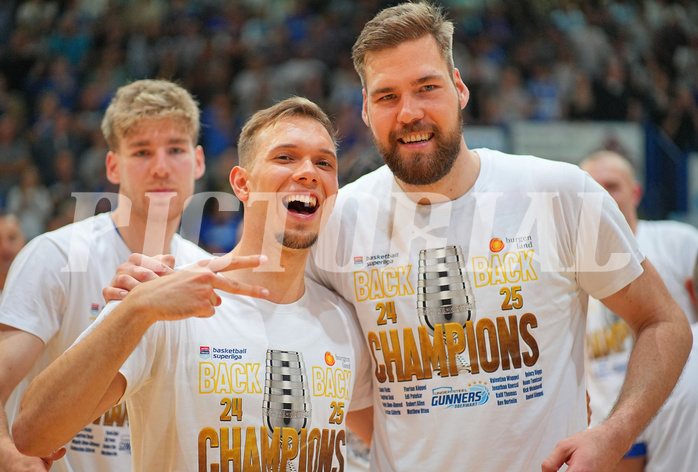 Basketball, Basketball Superliga 2024/25, Playoffs, Finale Spiel 1, Oberwart Gunners vs. BBC Nord Dragonz