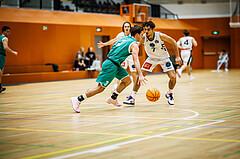 Basketball, Basketball Zweite Liga 2024/25, Grunddurchgang 14.Runde, Vienna Timberwolves, KOS Celovec, Niklas Michel (3), Armin Karian (7)