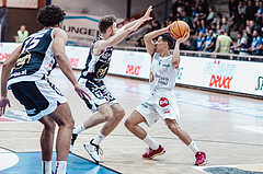 Basketball, Basketball Superliga 2023/24, Grunddurchgang 19.Runde, Oberwart Gunners, Gmunden Swans, Lukas Schartm