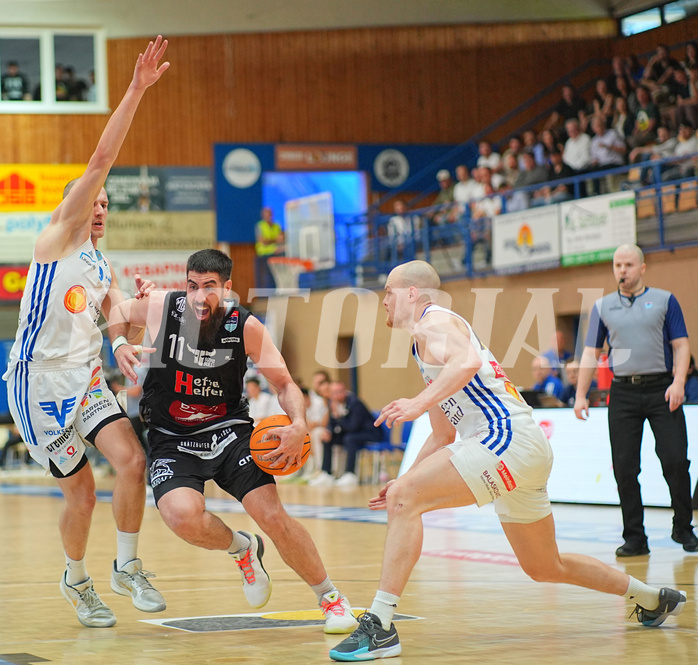 Basketball, Basketball Superliga 2024/25, Playoffs, Viertelfinale Spiel 3, Oberwart Gunners vs. Kapfenberg 
