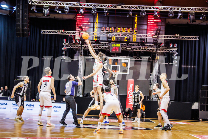Basketball, win2day Basketball Superliga 2023/24, Grunddurchgang 12.Runde, BC Vienna, Kapfenberg Bulls, #jumpball