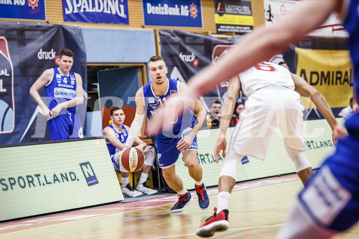 Basketball, Admiral Basketball Superliga 2019/20, Grunddurchgang 17.Runde, Traiskirchen Lions, Oberwart Gunners, Saimon Sutt (11)