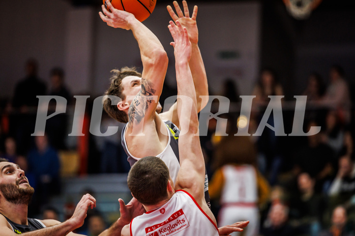 Basketball, win2day Basketball Superliga 2024/25, Grunddurchgang 12.Runde, Traiskirchen Lions, Klosterneuburg Dukes, Lukas Reichle (13)