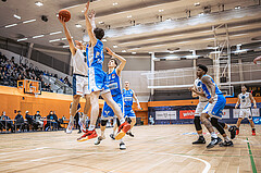 Basketball, Win2Day Superliga 2022/23, Grunddurchgang 19.Runde, Vienna Timberwolves, Oberwart Gunners, Elias Wlasak (8), Jonathan Wess (4)