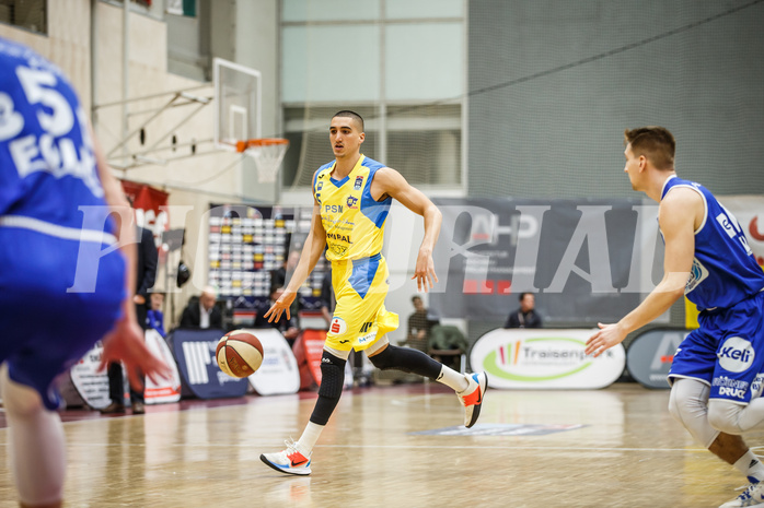 Basketball, Admiral Basketball Superliga 2019/20, Grunddurchgang 15.Runde, St. Pölten, Oberwart Gunners, Philip Jalalpoor (5) Basketball, Admiral Basketball Superliga 2019/20, Grunddurchgang 15.Runde, St. Pölten, Oberwart Gunners, Philip Jalalpoor (5)