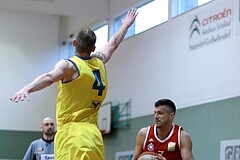 Basketball ABL 2015/16 Grunddurchgang 34.Runde UBSC Graz vs. BC Vienna, Stjepan Stazic (7), Povilas Gaidys (4)