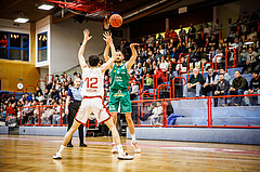 Basketball, win2day Basketball Superliga 2022/23, 1. Qualifikationsrunde, Traiskirchen Lions, Kapfenberg Bulls, Milos Latkovic (4)