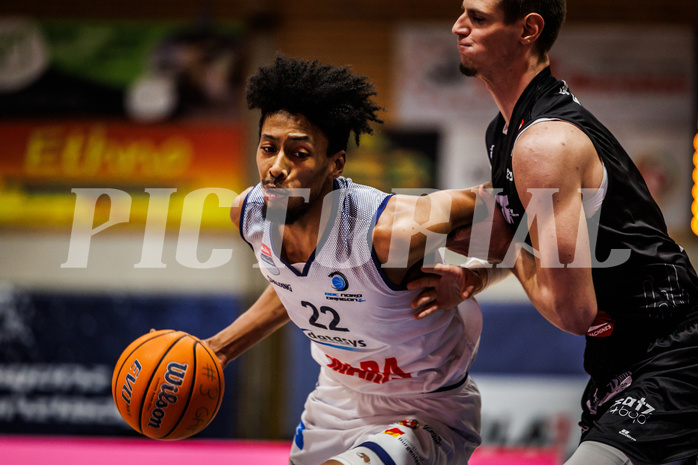 Basketball, win2day Basketball Superliga 2024/25, Grunddurchgang Runde 15, BBC Nord Dragonz, Kapfenberg Bulls, Jalen Green (22)