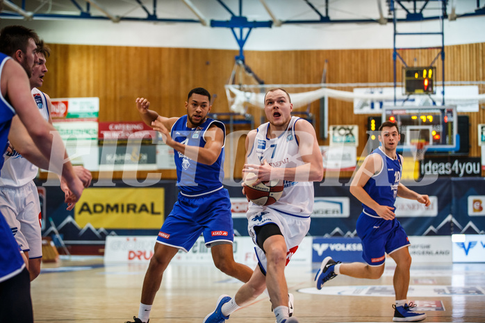 Basketball, Admiral Basketball Superliga 2019/20, Grunddurchgang 13.Runde, Oberwart Gunners, D.C. Timberwolves, Sebastian Käferle (7)