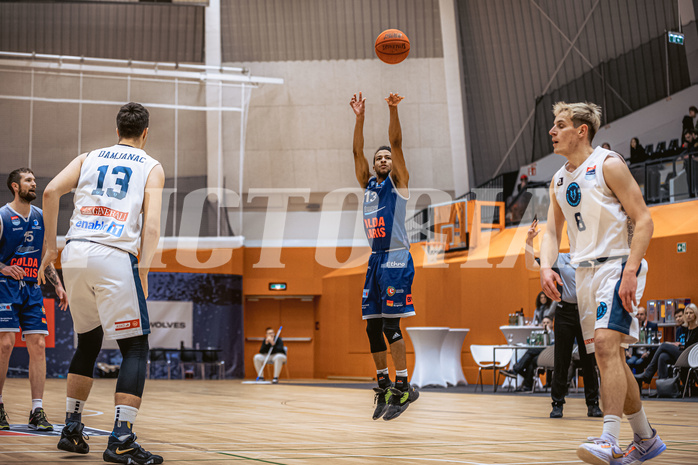 Basketball, Win2Day Superliga 2022/23, Grunddurchgang 10.Runde, Vienna Timberwolves, COLDAMARIS BBC Nord Dragonz, Kyran Jordan Mc Clure (13)