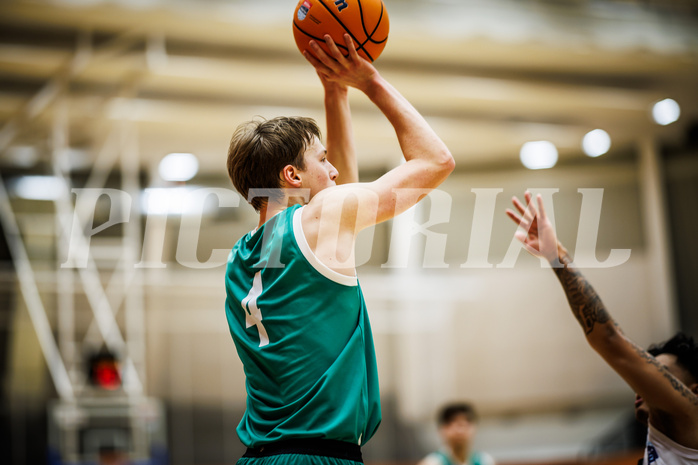 Basketball, Basketball Zweite Liga 2024/25, Grunddurchgang 14.Runde, Vienna Timberwolves, KOS Celovec, Samuel Seher (4)