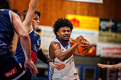 Basketball, win2day Basketball Superliga 2024/25, Grunddurchgang Runde 19, Oberwart Gunners, BBC Nord Dragonz, Caleb Fields (4)