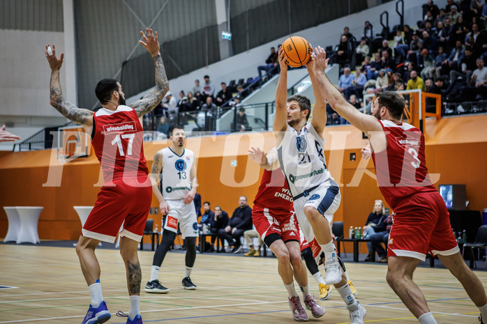Basketball, Win2Day Superliga 2023/24, Grunddurchgang 17.Runde, Vienna Timberwolves, BC Vienna, Moritz Lanegger (21)