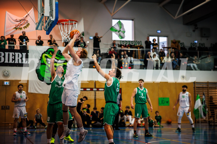 Basketball, Basketball Zweite Liga 2024/25, Grunddurchgang 16.Runde, UDW Alligators, KOS Celovec, Luis Göd (2)