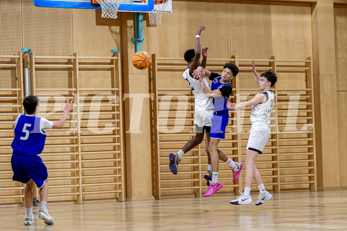 16.02.2025 Österreichischer Basketballverband 2024/25, SLMU16 Basket Flames WAT vs SG Salzkammergut