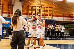 Basketball, win2day Basketball Superliga 2024/25, Playoffs Halbfinale 4. Spiel
, BBC Nord Dragonz, Gmunden Swans, Jubel Finaleinzug