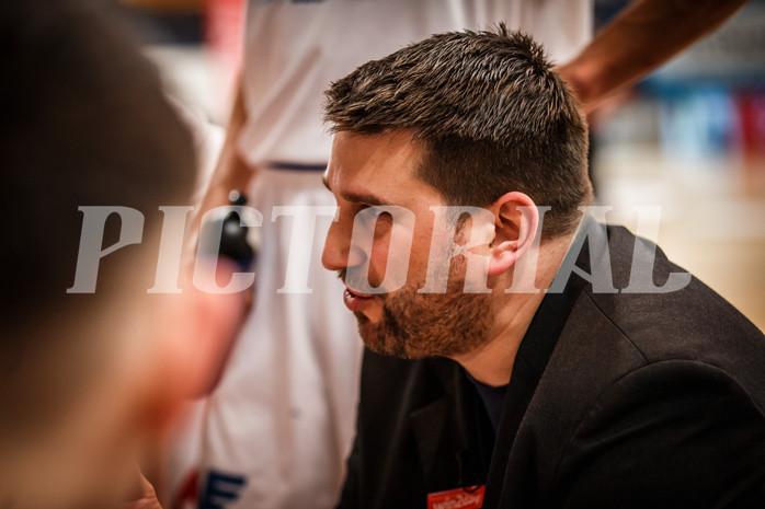 Basketball, bet-at-home Basketball Superliga 2021/22, Playoffs, Viertelfinale Spiel 3, Oberwart Gunners, Kapfenberg Bulls, Horst Leitner (Coach)