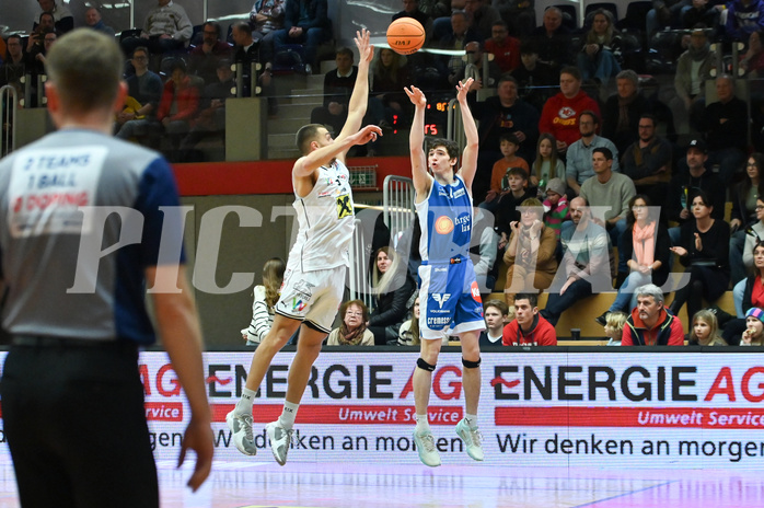 Basketball, Superliga 2023/24, Grunddurchgang 18. Runde, Flyers Wels vs. Oberwart Gunners,
