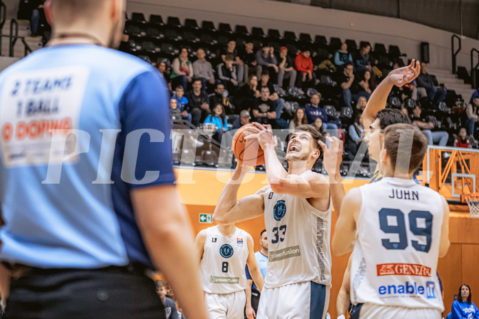 Basketball, Win2Day Superliga 2022/23, 6. Qualifikationsrunde, Vienna Timberwolves, UBSC Graz, Chris Vogt (33)