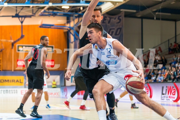 Basketball, ABL 2017/18, Grunddurchgang 3.Runde, Oberwart Gunners, Flyers Wels, Benjamin Blazevic (12)