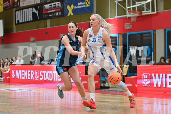 Basketball Superliga 2024/25, Grunddurchgang 8.Runde, DBB Wels vs Vienna Timberwolves,

