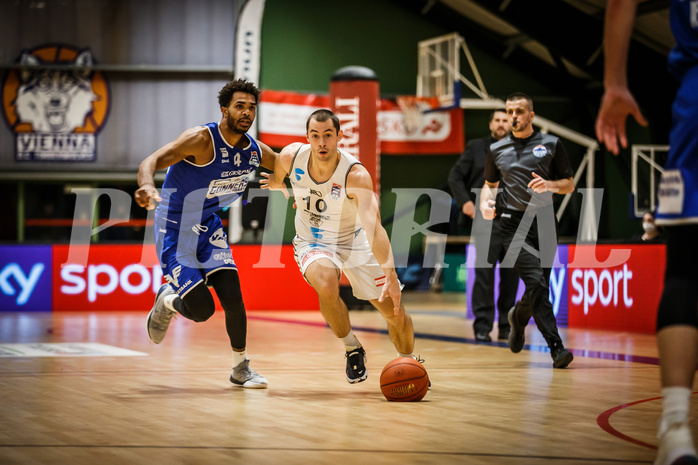 Basketball, Basketball Austria Cup 2021/22, 1/4 Finale, Vienna D.C. Timberwolves, UNGER STEEL Gunners Oberwart, Jakob Szkutta (10)